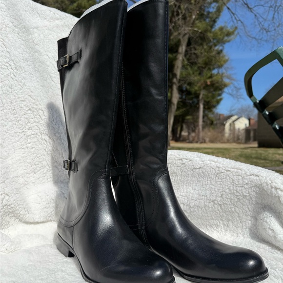 Women's Black Riding Boots size 10w wide shaft - Picture 3 of 3